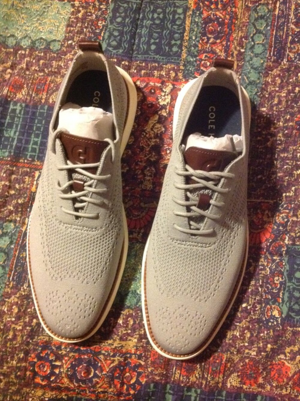 Cole Haan Men's Grand Shadow Gray Stitchlite Oxford Shoes - 11.5M - New in Box